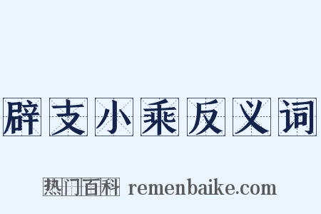 辟支小乘反义词是什么意思的图片